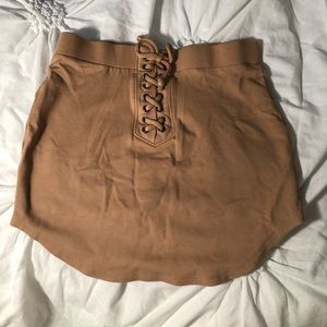 Tan pencil skirt